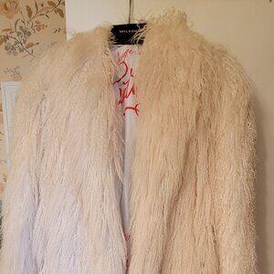 MongolianL/Tibetan Lamb Creamy White Coat - made in Hong Kong